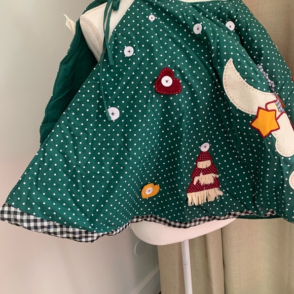 Dakin Country  Cottage Christmas Tree Skirt Homespun Tree Skirt By Applause Inc. - Picture 4 of 12